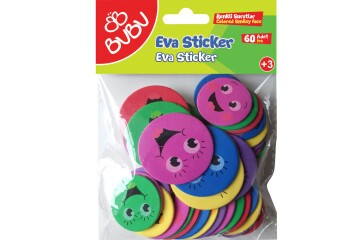 Bu-Bu Eva Sticker Renkli Suratlar 60 Lı BUBU-ST0142