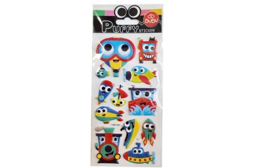 Bu-Bu Puffy Stickers Oynar Gözlü Araçlar 9x21 BUBU-SWP-2209