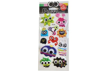 Bu-Bu Puffy Stickers Oynar Gözlü Monsters 9x21 (S) BUBU-SWP-2003