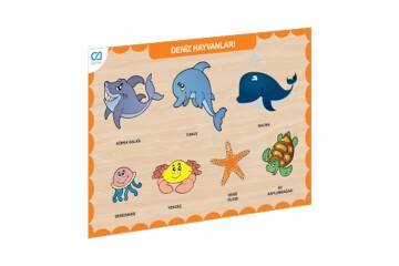 Ca Games Ahşap Deniz Hayvanları Bul-Tak Caahs-3212