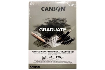 Canson Çizim Bloğu Graduate Mıx Medıa Gri 30 Syf A3 220 GR