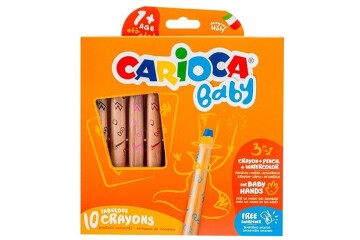 Carioca Jumbo Bebek Ahşap Gövdeli Boya Kalemi 3 In 1 10 Lu 42818