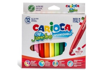 Carioca Keçeli Boya Kal Jumbo Süper Yıkanabilir 12 Li 40569