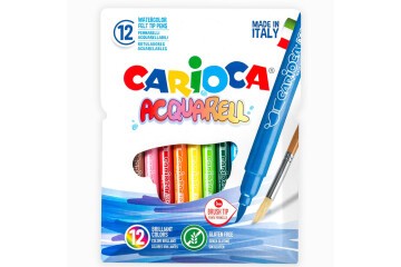Carioca Keçeli Boya Kalemi Acquarell Fırça Uçlu 12 Li 42747