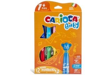 Carioca Keçeli Boya Kalemi Teddy Jumbo Bebek Süper Yıkanabilir 12 Li 42816