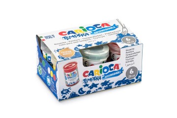 Carioca Sulu Boya Tempera Süper Yıkanabilir 6 Renk KO022