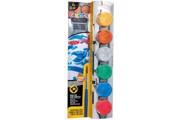Carioca Tempera Suluboya Süper Yıkanabilir Fırçalı 25 ML 6 Renk Metalik 40426