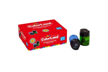 Colorland Kalemtıraş İki Bölmeli Çift Renkli 12 Li COLOR-KLT21