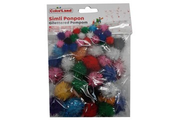 Colorland Pon Pon Simli Karışık 60 Lı COLOR-PON02