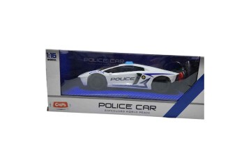 Ctoy Oyuncak Işıklı Ve Sesli Uzaktan Kumandalı Polis Arabası 1:16 CTOY-QX3689-A3