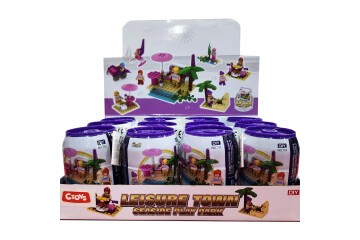 Ctoy Oyuncak Mini Bloklar Plaj 12 Li Stant CTOY-752