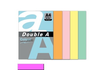 Double A Renkli Kağıt 100 LÜ A4 80 GR Pastel Pembe