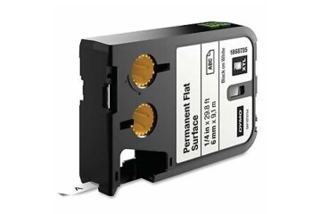 Dymo XTL Sabit Polyester Düz Yüzey 6 MM x 9,1 M  Beyaz/Siyah 1868735