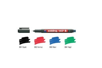 Edding Asetat Kalemi Permanent S Seri 0.3 MM Kırmızı 147 S