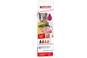 Edding Kumaş Boyama Kalemi 2-3 MM Warm 5 Lİ 4500 / 5S