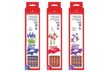 Faber-Castell Anadolu Mirası Çiçekler 6lı 2B Kurşun Kalem