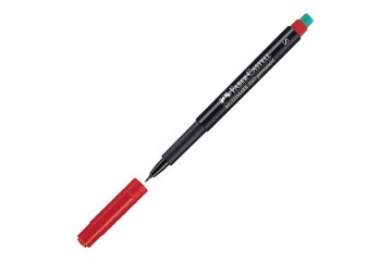 Faber-Castell Asetat Kalemi Permanent S Seri Kırmızı 15 23 21