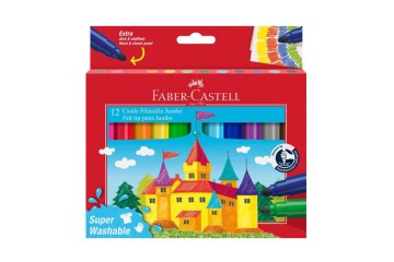 Faber-Castell Keçeli Kalem Jumbo 12 Li Superwashable