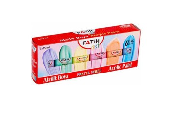 Fatih Akrilik Boya 75 ML 6 Renk Pastel 6 Lı 55510
