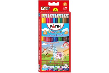 Fatih Kuru Boya Jumbo Üçgen Triangular Tam Boy 12 Renk 33490