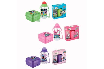 Gıpta Kral Şakir Beslenme Kabı-Pipetli Tritan Matara Set