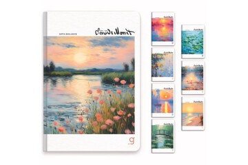 Gıpta Monet İp.Dkş.Sert Kapak Defter 17x24 96 YP Çizgili