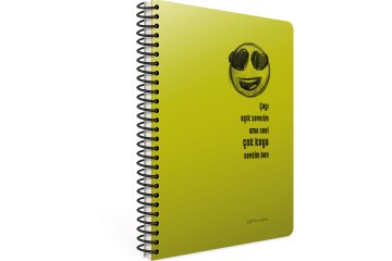 Gıpta Spiralli Plastik Kapak Defter Real A4 80 Kareli