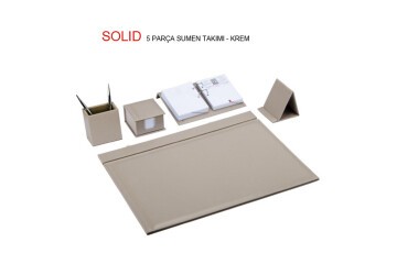 Gıpta Sümen Takımı Solıd 5 Parça Krem 7068