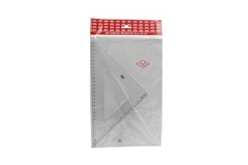 Hatas Öğrenci Gönye Seti 45-60 Derece Plastik 32 CM 0808