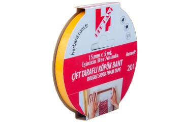 Her Bant Çift Taraflı Köpük Bant Askılı 15x5 Mt 2001