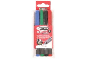 Hi-Text Asetat Kalemi Permanent S Seri 4 Renk 780S4PVC