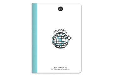 Hisli Şeyler Defter A5 80 YP Renkli Syf Çizgili Mavi 500640-99