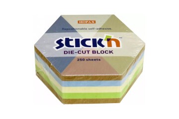 Hopax Stickn Yapışkan Notblok 61x67 Kraft Altıgen 250 YP 21828