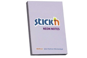 Hopax Stıckn Yapışkanlı Not Kağıdı 100 YP 76x51 Pastel Lila HE21402