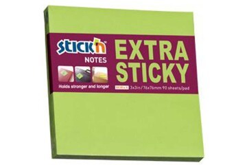 Hopax Stıckn Yapışkanlı Not Kağıdı Extra 90 YP 76x76 Neon Yeşil HE21672