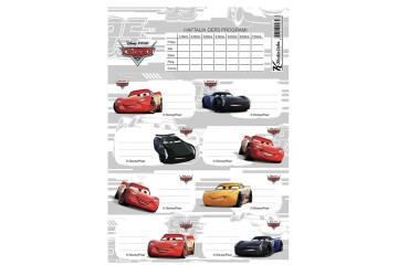 Keskin Color Okul Etiketi Ders Programlı Cars 3 LÜ 220130-33