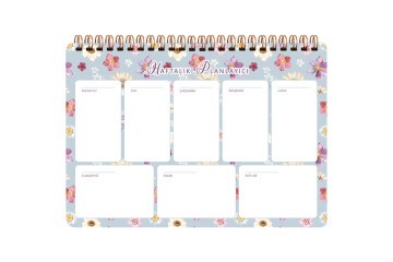 Keskin Color Spiralli Planner Lila Çiçek 17x24