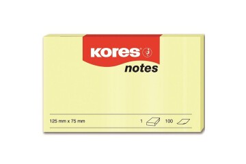 Kores Yapışkanlı Not Kağıdı Sarı 125x75 MM 100 Syf 46125