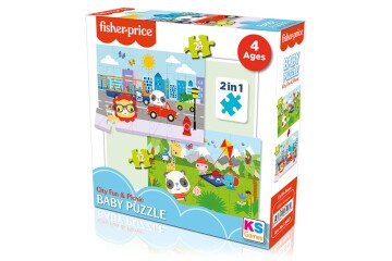 Ks Games Fisher-Price Baby Puzzle City Fun & Picnic 2 in 1 FP 13407