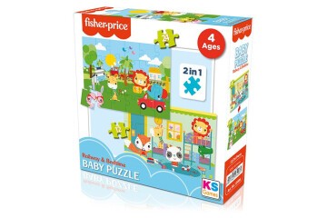 Ks Games Fisher-Price Baby Puzzle Railway & Bedtime 2 in 1 FP 13406