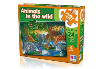 Ks Games Puzzle 24 Parça Animal İn The Wild Jumbo Puzzle JP 31008