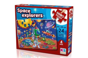 Ks Games Puzzle Space Explorers Jumbo Puzzle 24 Prç. Jp 31011