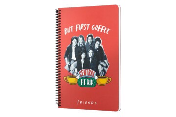 Mabbels Spiralli Defter Friends Central Perk But First Coffee Kırmızı 80 YP 17x24 DFT-388456