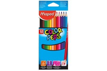 Maped Kuru Boya Karton Kutu Tam Boy Üçgen 12 Renk 183212