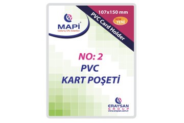 Mapi Kart Poşeti Dikey PVC NO:2 107x150 Şeffaf 910 10 36
