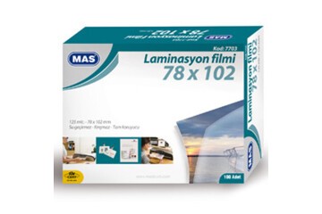 Mas Laminasyon Filmi Parlak 78x102 125 MİC 7703