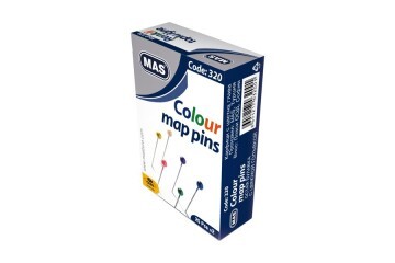 Mas Toplu İğne Renkli Başlı 32 MM 320