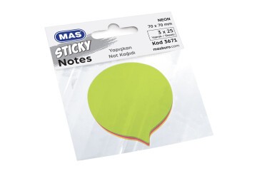 Mas Yapışkanlı Şekilli Not kağıt Balon 75 Syf 3671
