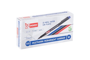 Mikro Asetat Kalemi Permanent M Seri Mavi MK 419