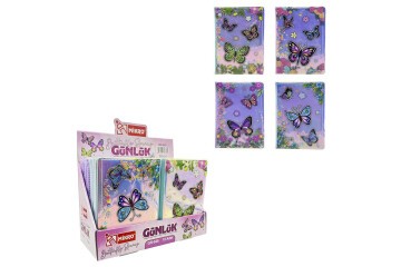 Mikro Günlük Defter Butterfly Sprıng Gn-645